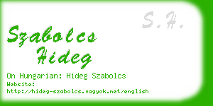 szabolcs hideg business card